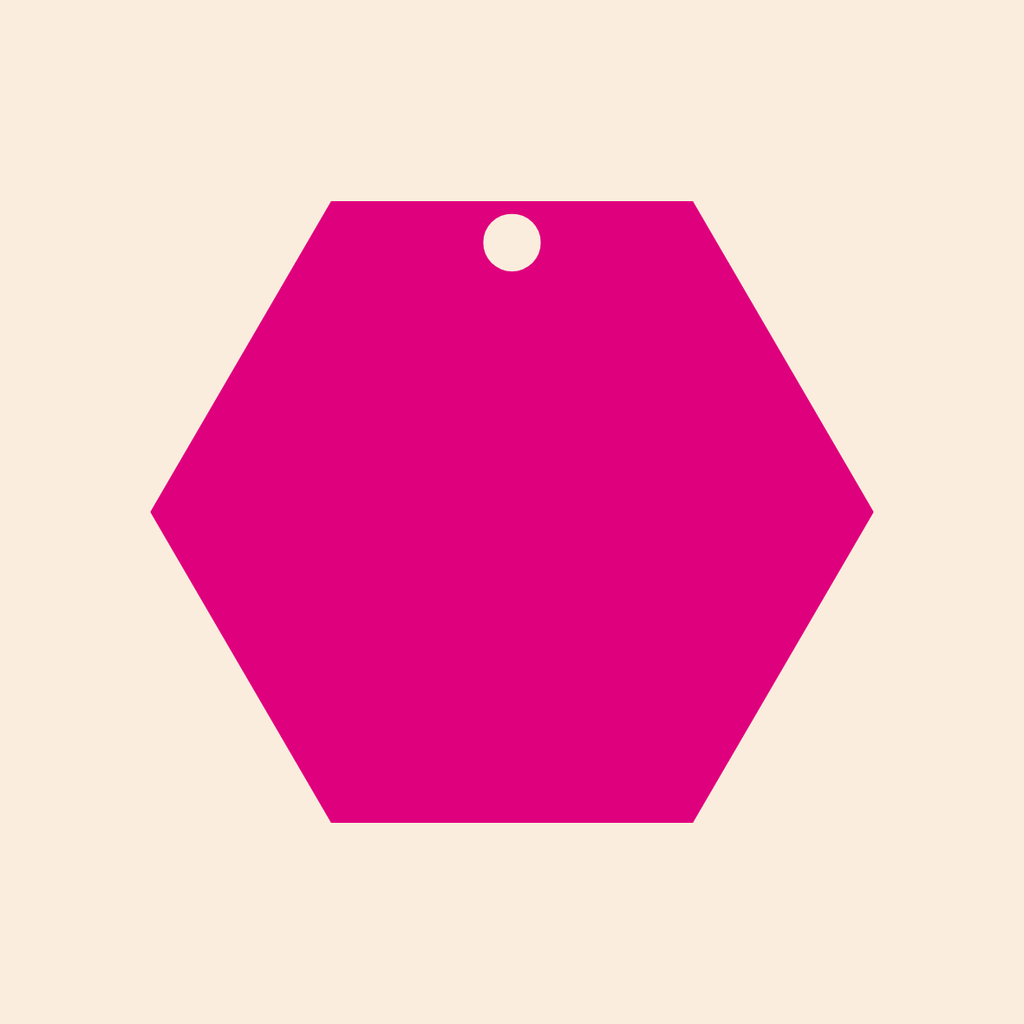 Hexagon Keyring (Custom)