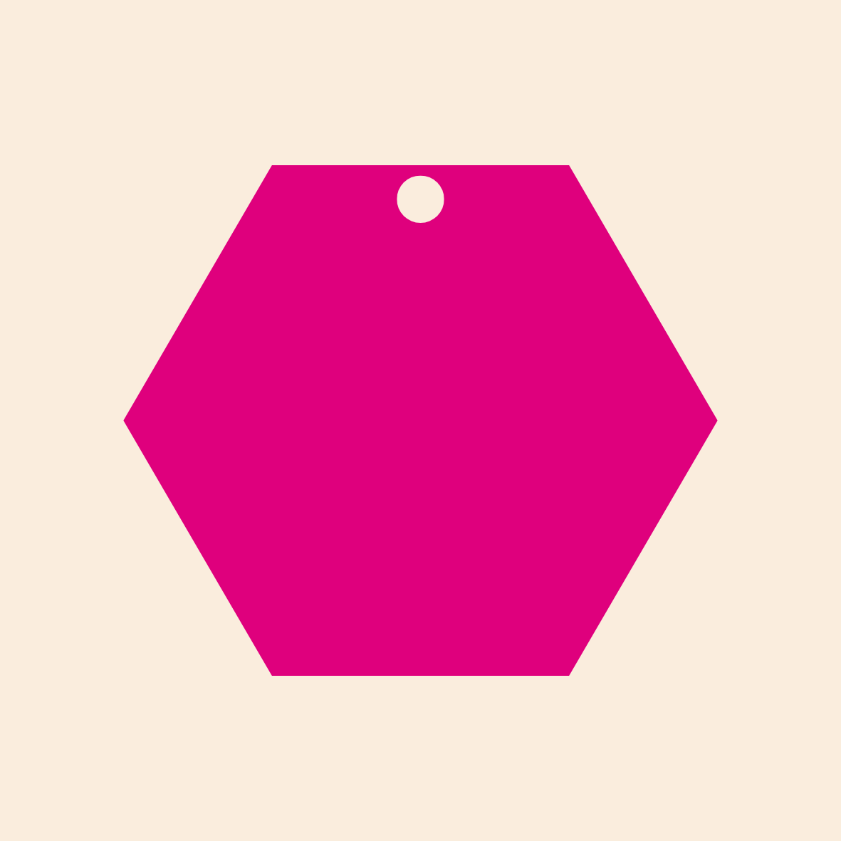 Hexagon Keyring (Custom)