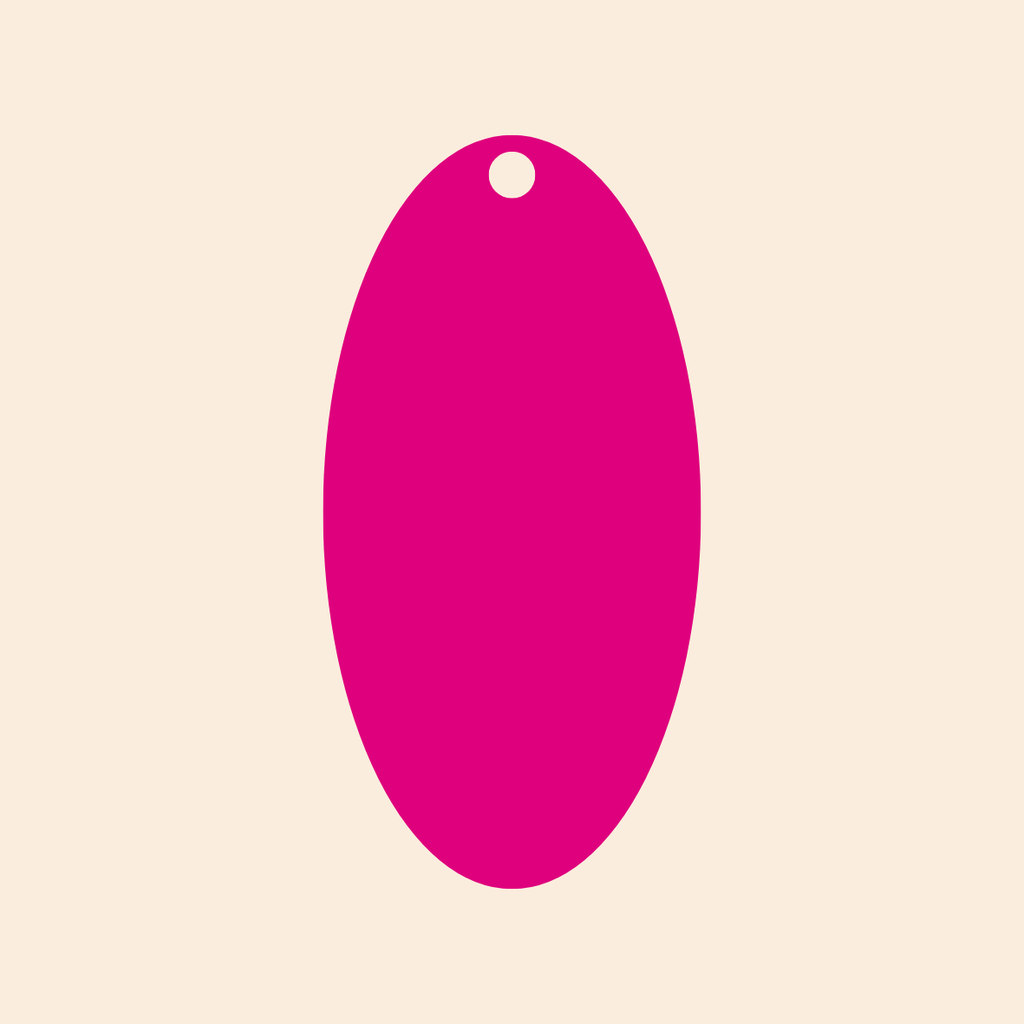 Oval Keyring (Custom) MEDIUM