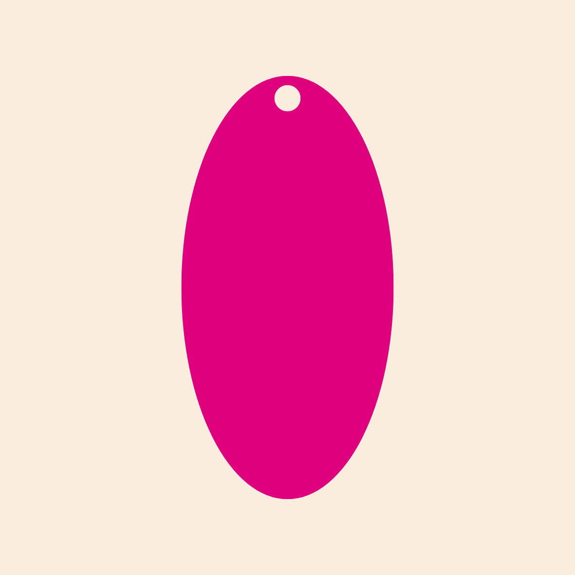 Oval Keyring (Custom) LARGE
