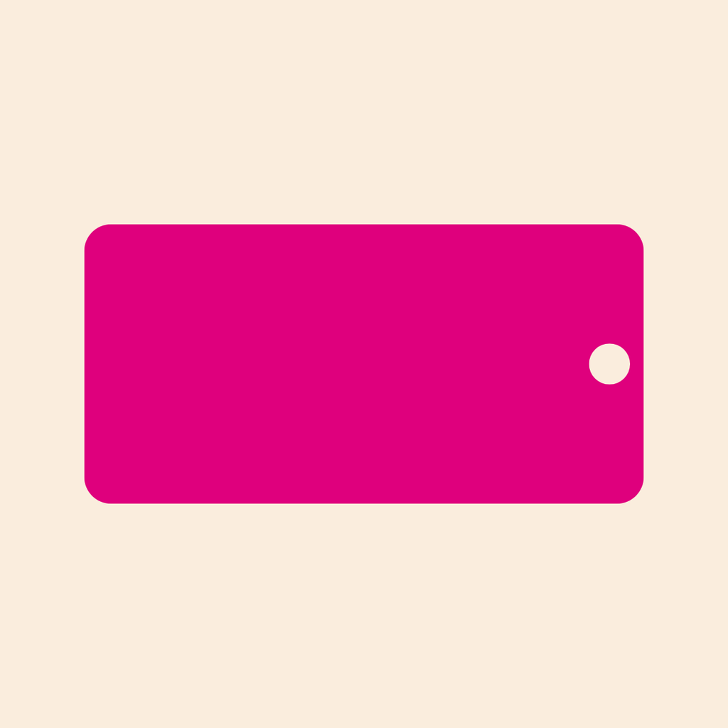 Rectangle Keyring (Custom) LARGE