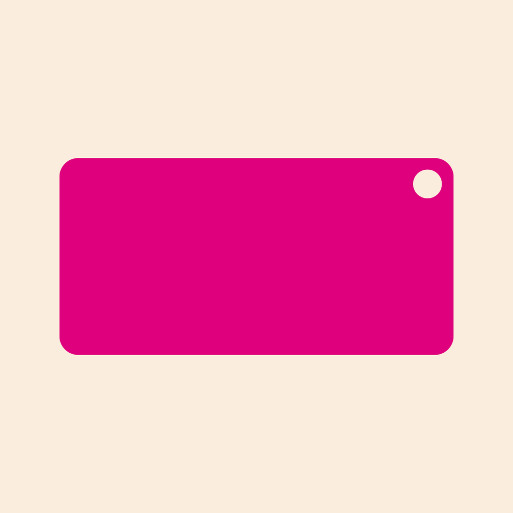 Rectangle Keyring (Custom) LARGE