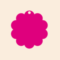 Scalloped Circle Keyring (Custom)