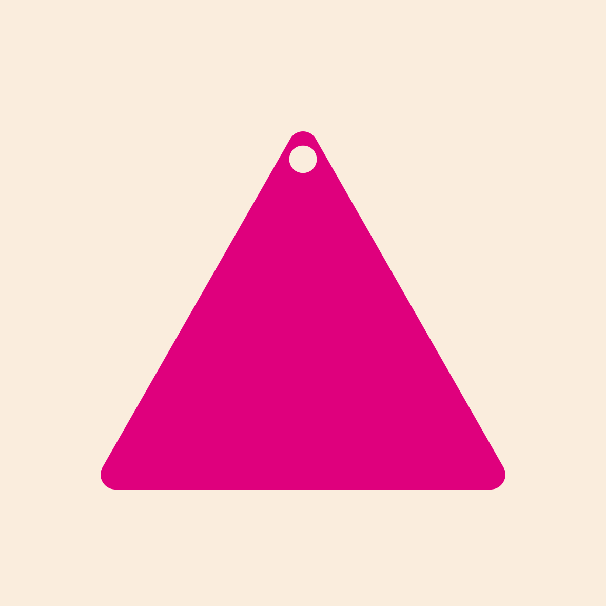 Triangle Keyring (Custom) LARGE